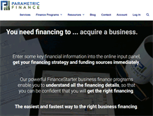 Tablet Screenshot of parametricfinance.com